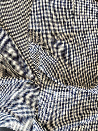 14 Berkbox64 Finished Drapery 2.4yard Scalamandre BANBURY STRIE CHECK Indigo MSRP USD264/y