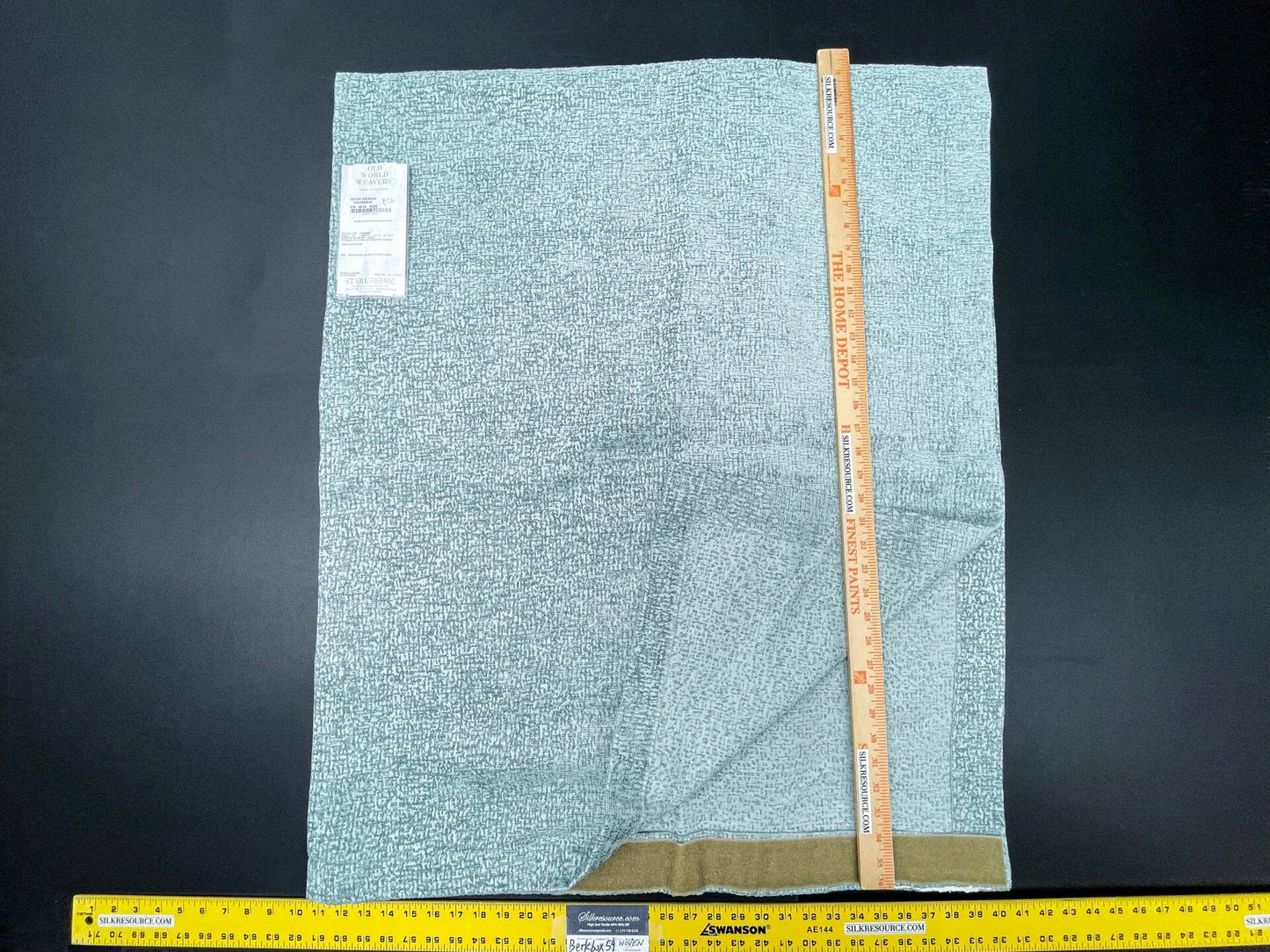 3 Berkbox59 2yard Scalamandre ALPINE CHENILLE AQUAMARINE Green Jacquard Woven
