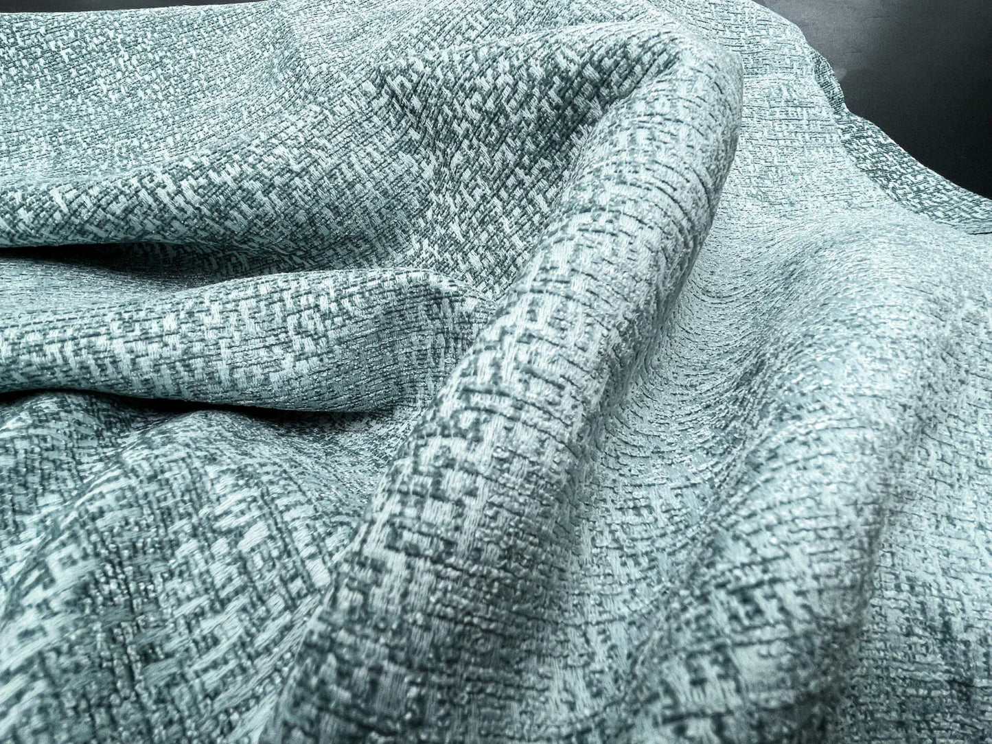 3 Berkbox59 2yard Scalamandre ALPINE CHENILLE AQUAMARINE Green Jacquard Woven