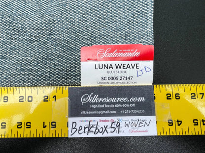 4 Berkbox59 27x27" Scalamandre Square LUNA WEAVE Bluestone Small Scale