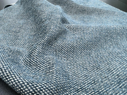 4 Berkbox59 27x27" Scalamandre Square LUNA WEAVE Bluestone Small Scale