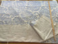 11 Boxy 2.4 Yards Scalamandre Grey Watkins Pamlico blue White Historic Botanical Foliage Linen MSRP USD656/y