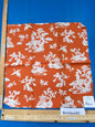 10 Berkbox90 Square Jacquard by Scalamandre Lily Pond Kumquat Orange and White Outdoors Bird/ Animal Chinoiserie MSRP USD222/y