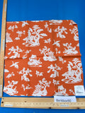 10 Berkbox90 Square Jacquard by Scalamandre Lily Pond Kumquat Orange and White Outdoors Bird/ Animal Chinoiserie MSRP USD222/y
