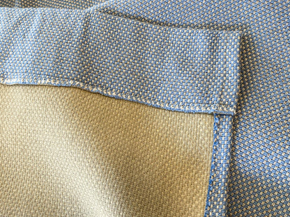 17 Berkbox64 Finished Drapery 2.4yard Scalamandre PRATO WEAVE SKY Blue Plains Texture MSRP USD206/y