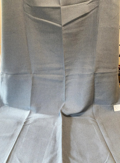 17 Berkbox64 Finished Drapery 2.4yard Scalamandre PRATO WEAVE SKY Blue Plains Texture MSRP USD206/y