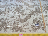 14 Boxy Scalamandre 1.1 Yards Stories On Gray &amp; White Toile Chinoiserie Print