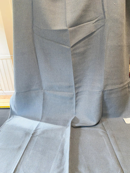 17 Berkbox64 Finished Drapery 2.4yard Scalamandre PRATO WEAVE SKY Blue Plains Texture MSRP USD206/y