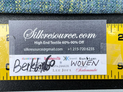 1 Berkbox60 2.4 yard Scalamandre TAMIL Ocean Strie Texture Green Blue  MSRP USD208/y