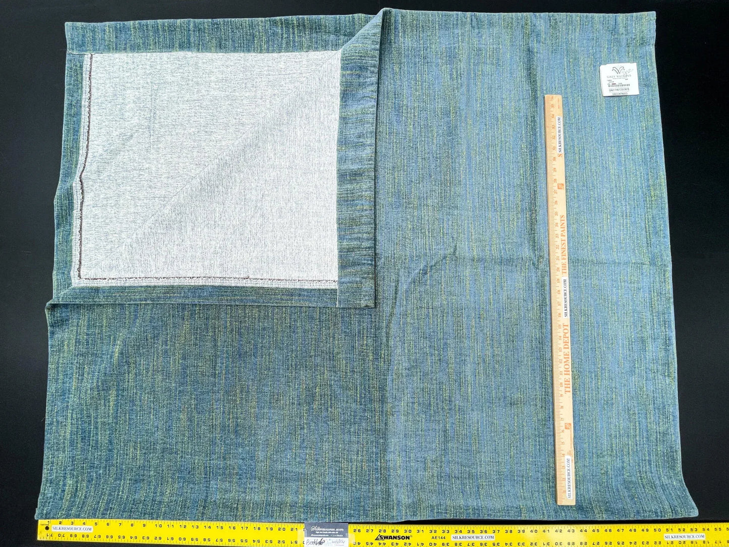 1 Berkbox60 2.4 yard Scalamandre TAMIL Ocean Strie Texture Green Blue  MSRP USD208/y