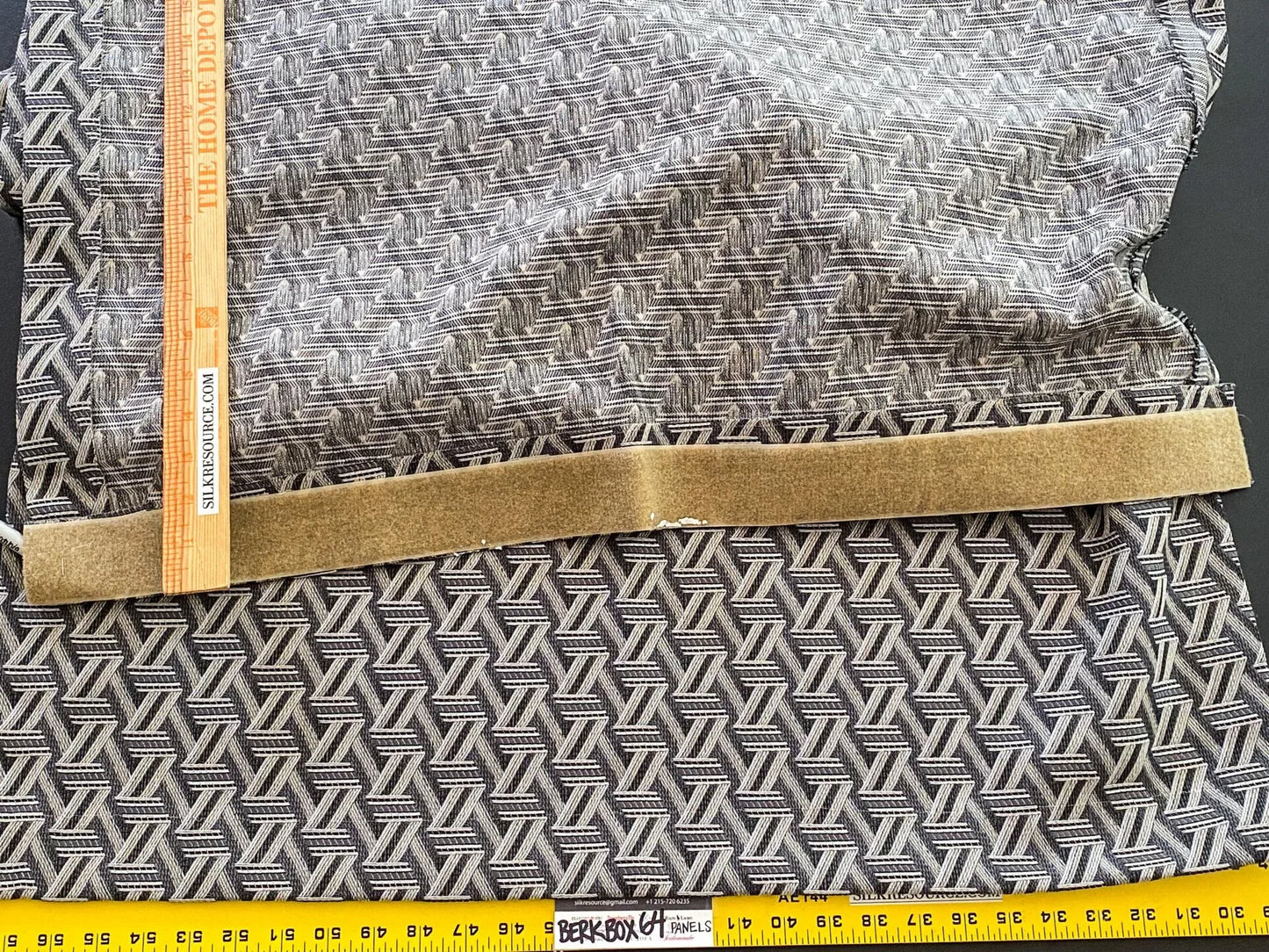 19 Berkbox64 Finished Drapery 29"x1.9yard Scalamandre TRIBU POIVRE Black White Geometric  MSRP USD576/y
