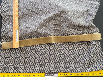 19 Berkbox64 Finished Drapery 29"x1.9yard Scalamandre TRIBU POIVRE Black White Geometric  MSRP USD576/y