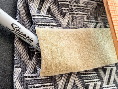 19 Berkbox64 Finished Drapery 29"x1.9yard Scalamandre TRIBU POIVRE Black White Geometric  MSRP USD576/y