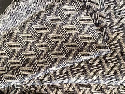 19 Berkbox64 Finished Drapery 29"x1.9yard Scalamandre TRIBU POIVRE Black White Geometric  MSRP USD576/y