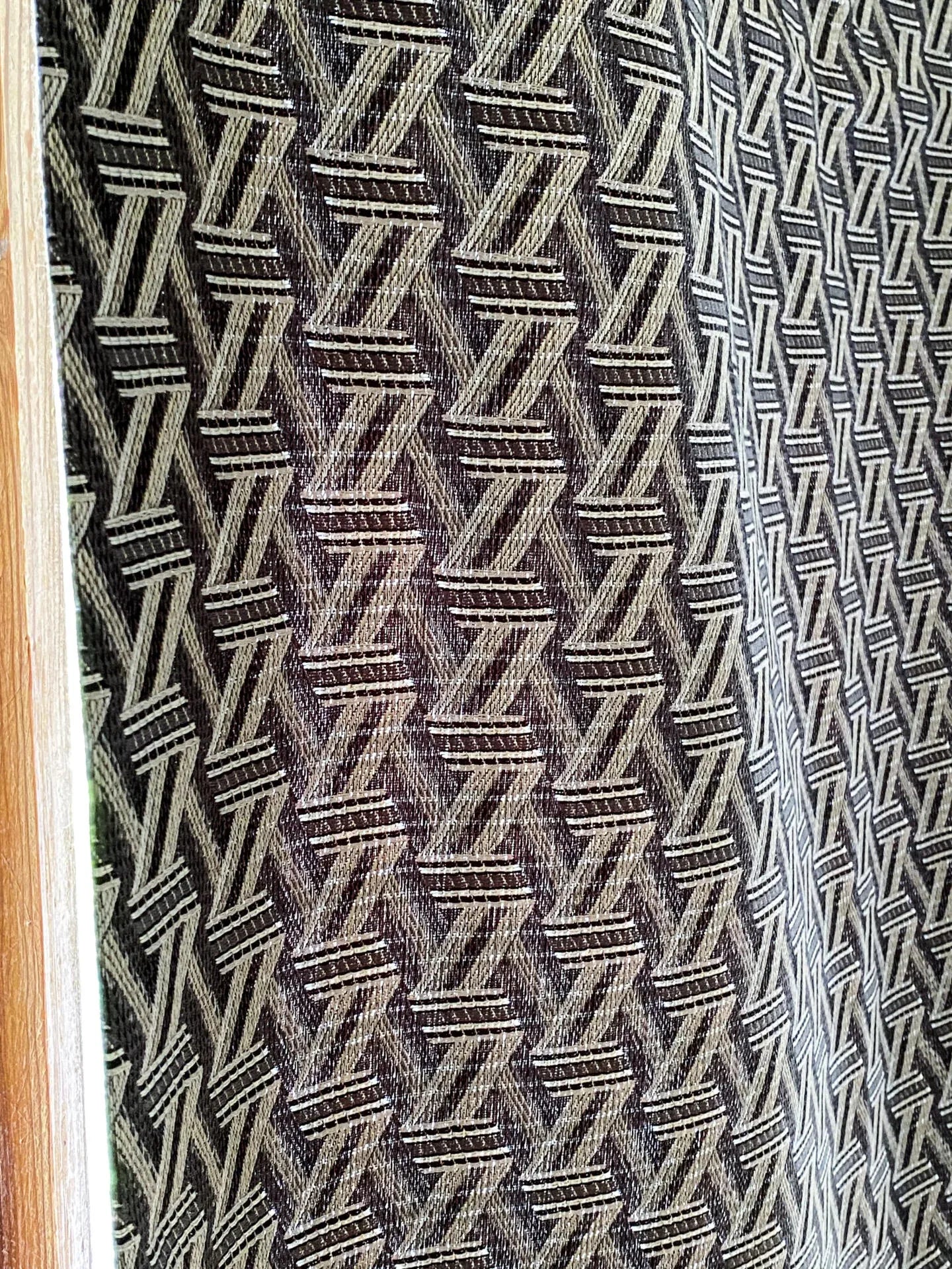 19 Berkbox64 Finished Drapery 29"x1.9yard Scalamandre TRIBU POIVRE Black White Geometric  MSRP USD576/y