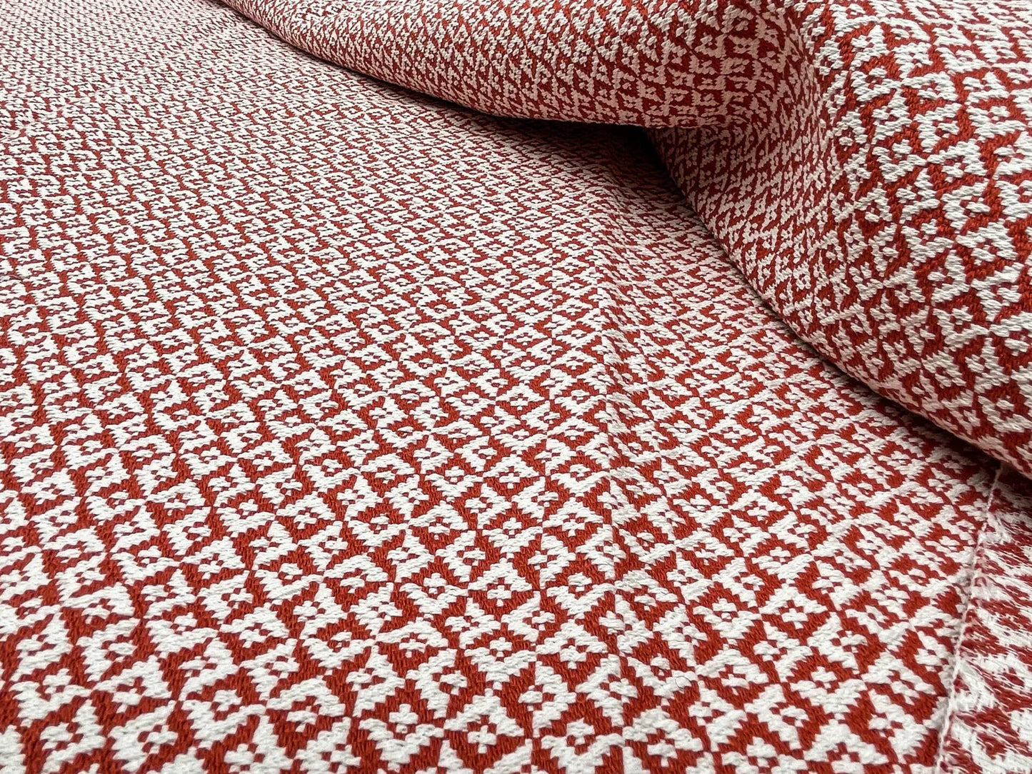 5 Berkbox60 1.5 yard Scalamandre KHIVA WEAVE Poppy Orange Geometric MSRP USD180/y