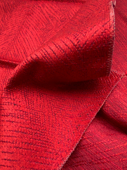 15 Berkbox90 Square Jacquard by Old World Weavers Jet Set M1 Bloody Mary Red Solid Polyester MSRP USD300+/y