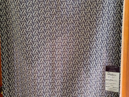19 Berkbox64 Finished Drapery 29"x1.9yard Scalamandre TRIBU POIVRE Black White Geometric  MSRP USD576/y