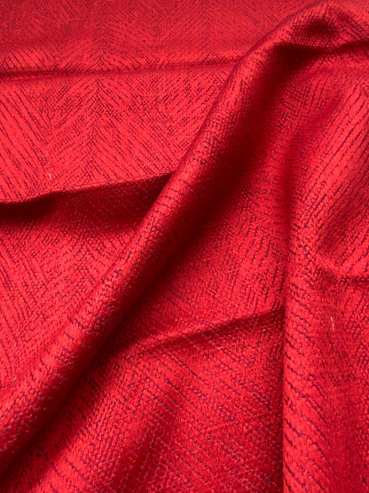 15 Berkbox90 Square Jacquard by Old World Weavers Jet Set M1 Bloody Mary Red Solid Polyester MSRP USD300+/y