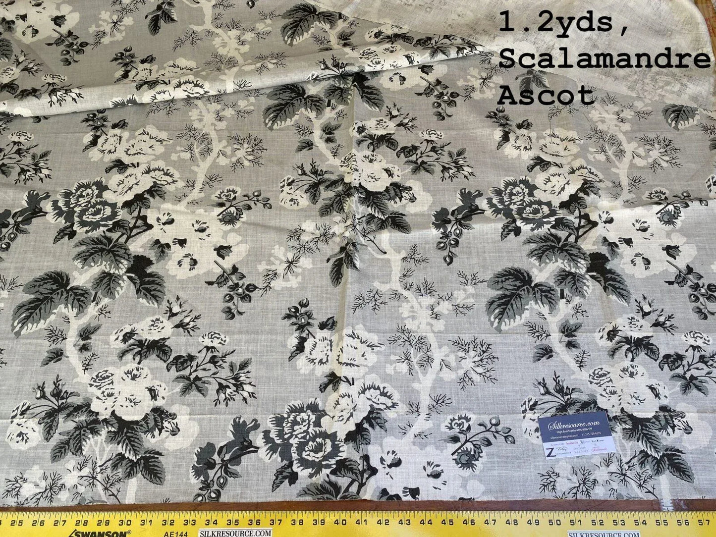 4 Boxz Scalamandre 1.2 Yards Ascot Floral Print  MSRP USD 424/yd