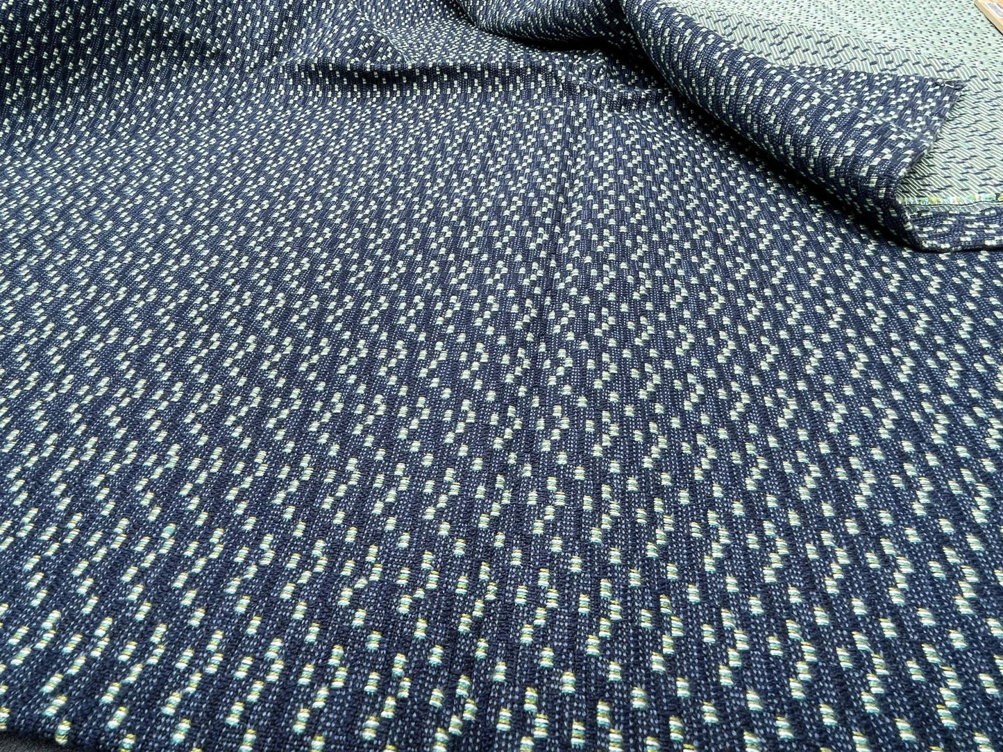 6 Berkbox60 2.4 yard Scalamandre NORITA Ocean Deep Navy Blue Dots MSRP USD144/y