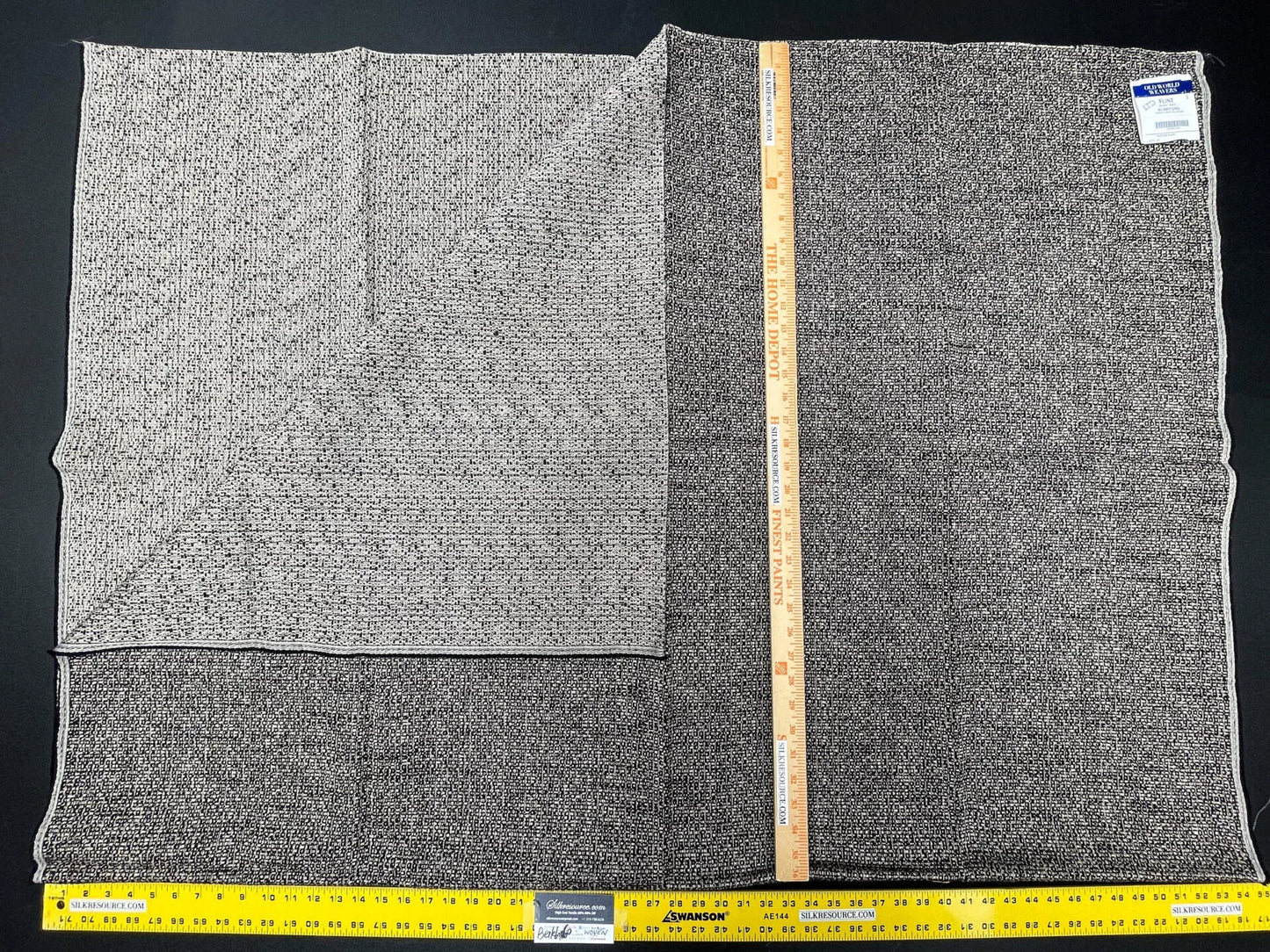 9 Berkbox60 2yard  Scalamandre FLINT BLACK Taupe Plain Solid MSRP USD190/y