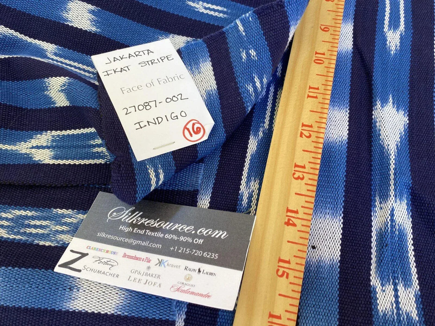 7 Boxz Scalamandre 1.8 Yards Jakarta Ikat Stripe