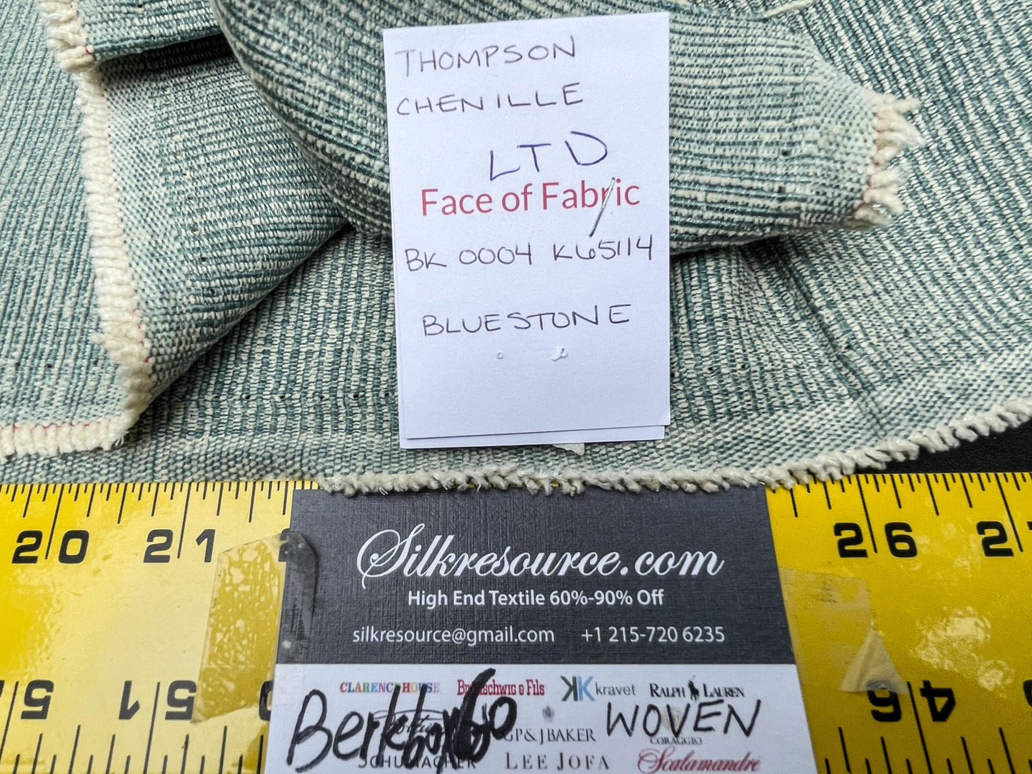 10 Berkbox60 1.6yard Scalamandre THOMPSON CHINELLE Bluestone MSRP USD222/y