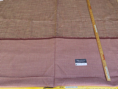 Scalamandre Banbury Strie Check - Red And White