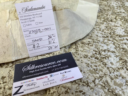 12 Boxz Scalamandre .9 Yards Sandy Tracks