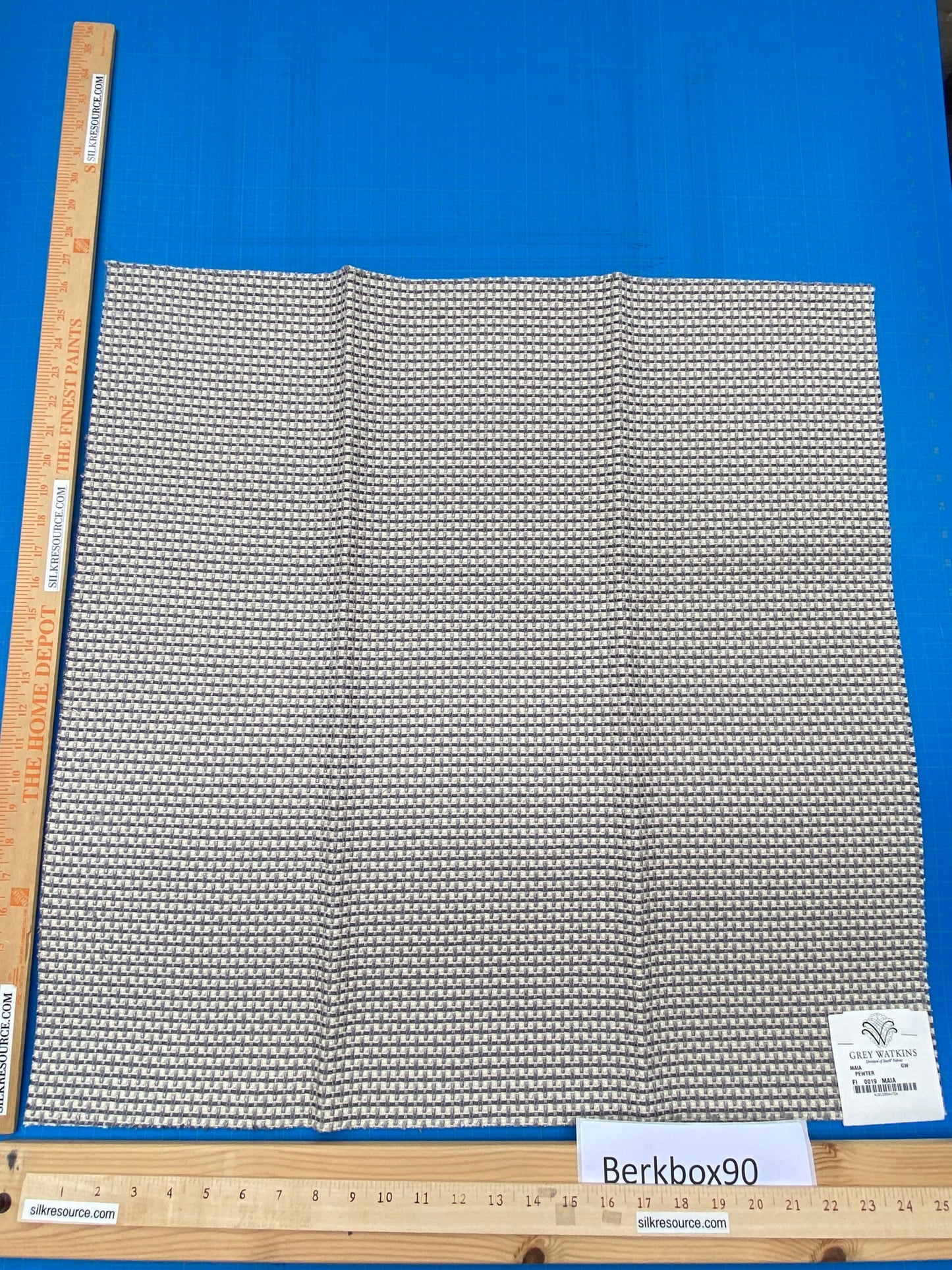 22 Berkbox90 Square Jacquard by Scalamandre  Grey Watkins Maia Pewter Silver Black Chenille MSRP USD 178/yard