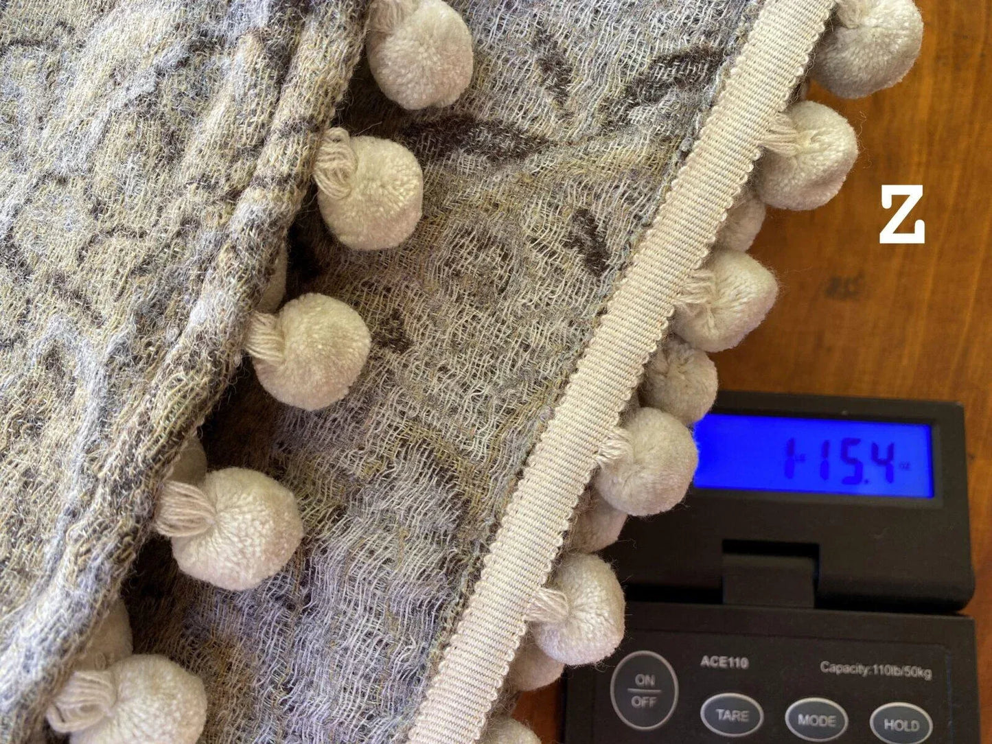 14 Boxz Throw Scalamandre Inverness Paisley Wool Blend Throw With Pom-pom! MSRP USD 700+