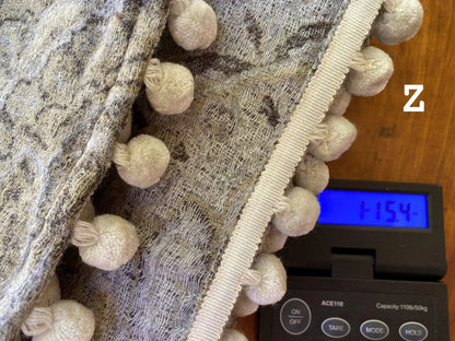 14 Boxz Throw Scalamandre Inverness Paisley Wool Blend Throw With Pom-pom! MSRP USD 700+