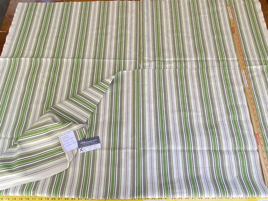 9 Boxx Scalamandre 1.2 Yard Andover Cotton Stripe Green Tea