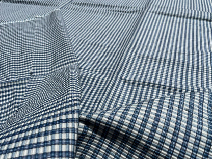 16 Berkbox60 1.5yard  Scalamandre MAGPIE Navy Blue Plaid Check MSRP USD214/y