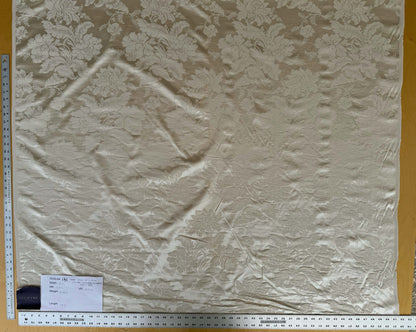 2.8y Scalamandre Leleivre Paris Alicante Damask White Cream Beige Damask Floral Renaissance Historic Viscose MSRP USD604/y