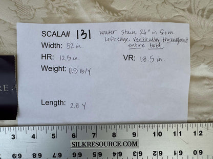 2.8y Scalamandre Leleivre Paris Alicante Damask White Cream Beige Damask Floral Renaissance Historic Viscose MSRP USD604/y