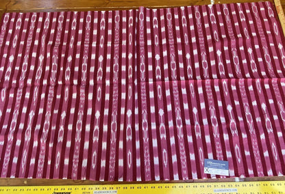 12 Boxx Scalamandre 1.2 Yard Jakarta Ikat Stripe Raspberry