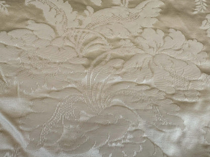 2.8y Scalamandre Leleivre Paris Alicante Damask White Cream Beige Damask Floral Renaissance Historic Viscose MSRP USD604/y