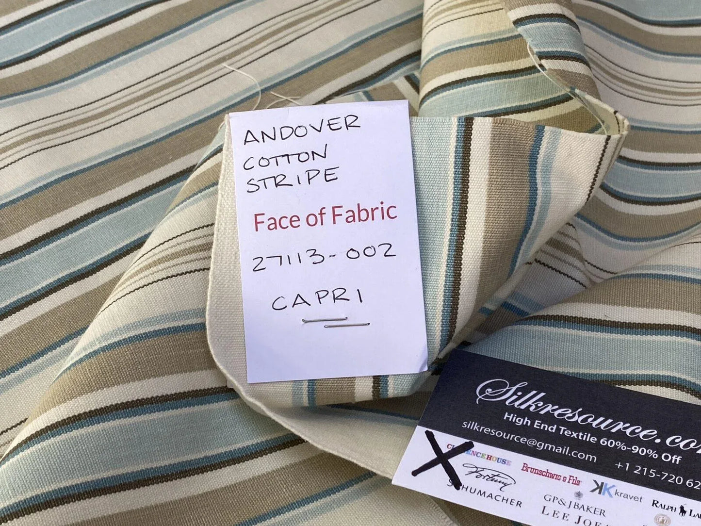 13 Boxx Scalamandre 1.2 Yard Andover Cotton Stripe Capri