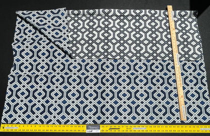 20 Berkbox60 1.5 yard Scalamandre OAK BLUFF INDIGO Blue Geometric Diamond MSRP USD208