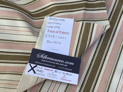 15 Boxx Scalamandre 1.8 Yards Andover Cotton Stripe Blush