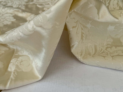 2.8y Scalamandre Leleivre Paris Alicante Damask White Cream Beige Damask Floral Renaissance Historic Viscose MSRP USD604/y
