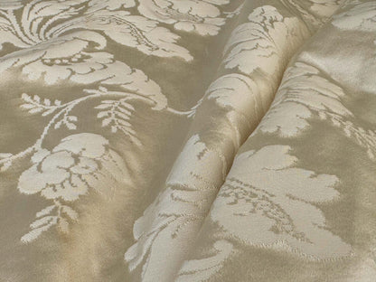 2.8y Scalamandre Leleivre Paris Alicante Damask White Cream Beige Damask Floral Renaissance Historic Viscose MSRP USD604/y