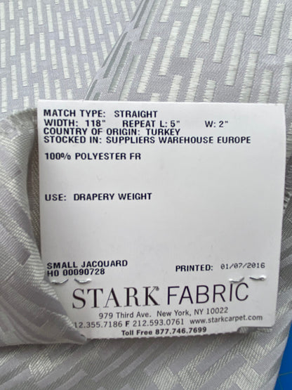 27 Berkbox90 Square Jacquard by Lelievre Paris Barette Aquamarine Blue Gray Chevron MSRP 516/y