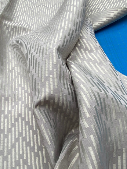 27 Berkbox90 Square Jacquard by Lelievre Paris Barette Aquamarine Blue Gray Chevron MSRP 516/y