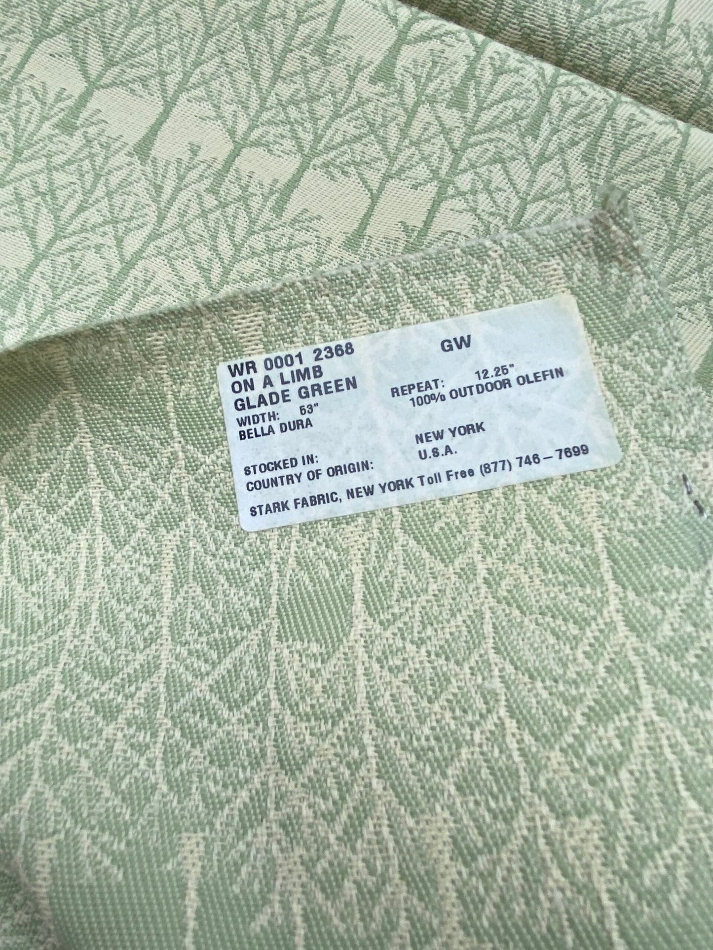28 Berkbox90 Square Jacquard by Grey Watkins On a Limb Green Botanical Foliage MSRP USD158/y