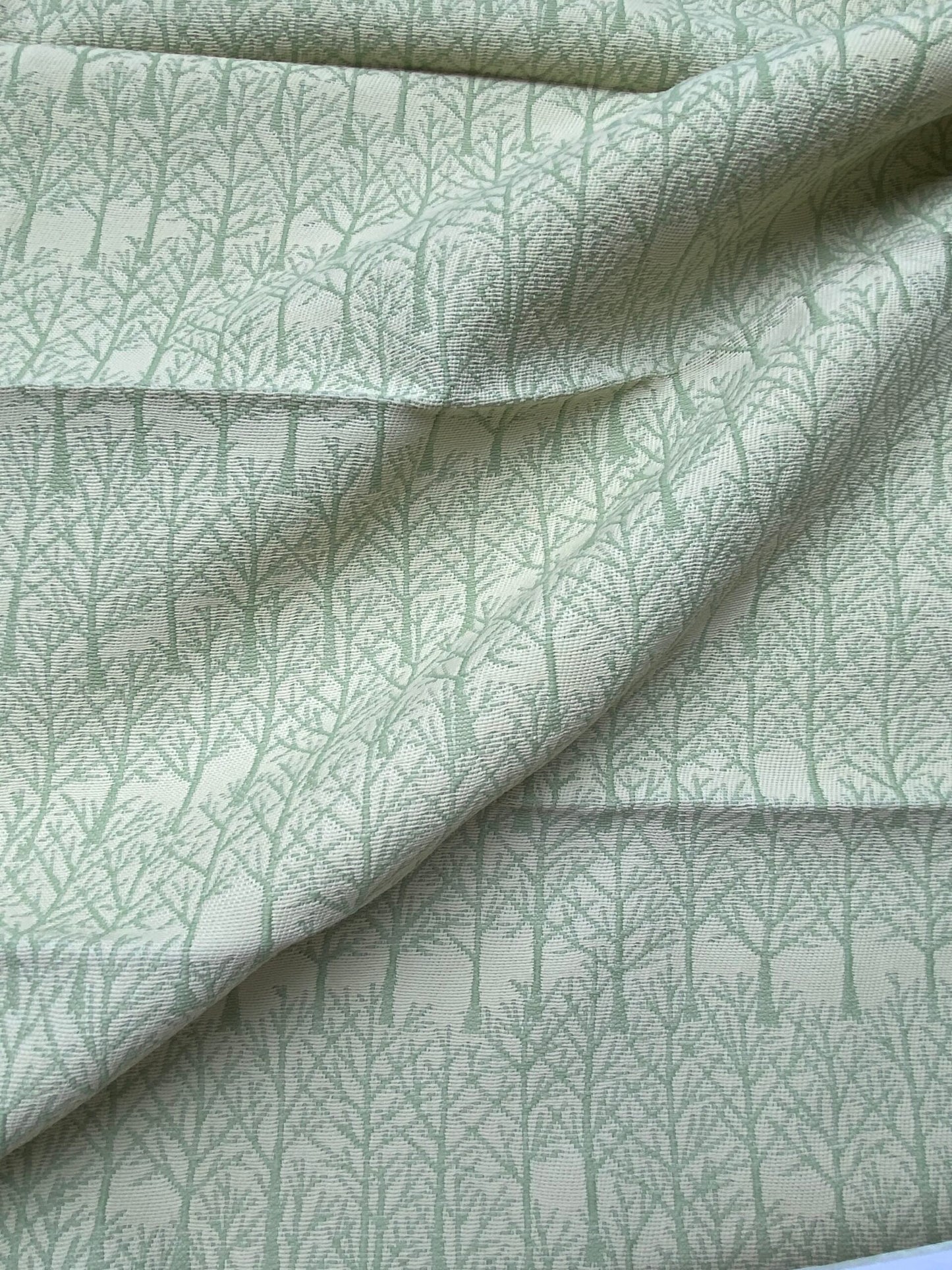 28 Berkbox90 Square Jacquard by Grey Watkins On a Limb Green Botanical Foliage MSRP USD158/y