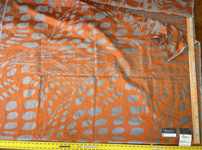 9 Boxs Scalamandre Artifice Poterie Spotted Gray And Orange Large Jacquard 2.4 Yds MSRP USD 300/yd