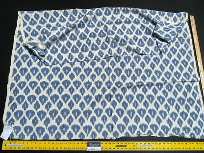 5 Berkbox61 1.4 yard Scalamandre AMARA IKAT WEAVE Blue White MSRP USD 150/y